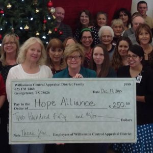 Hope Alliance Donation - 2015