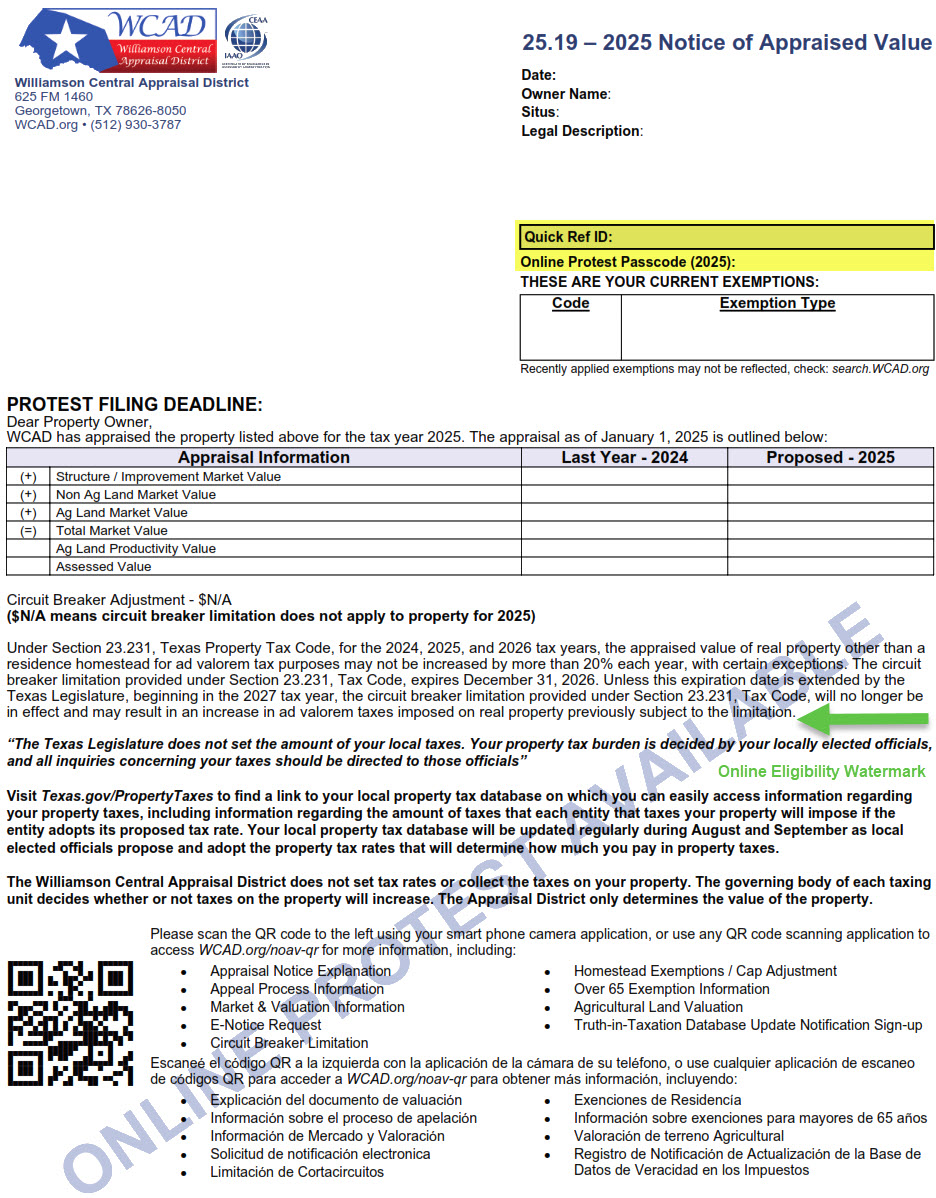 Online Eligibility Watermark